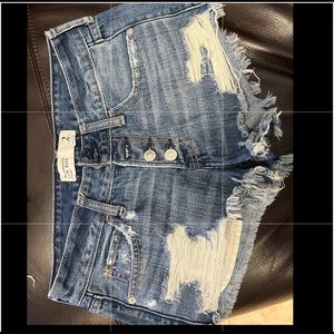 Denim low rise short